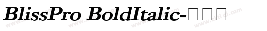 BlissPro BoldItalic字体转换